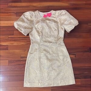 Lilly Pulitzer Gold Embroidered Dress